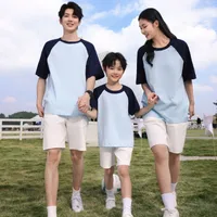 T-shirt En Coton Pur 200g Pour Enfants Manches Courtes Personnalisables Vêtements De Famille Unisexe Casual Pour Activités De Jour En Été Printemps Automne main image 2