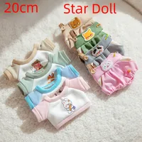 Cute Cotton Doll Clothes Set 20cm Naked Doll Girl Gift Toy Non-Attribute Frizz Hair Plush Doll Clothing Ensemble For Ages Three And Above main image 1