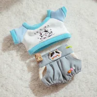 Cute Cotton Doll Clothes Set 20cm Naked Doll Girl Gift Toy Non-Attribute Frizz Hair Plush Doll Clothing Ensemble For Ages Three And Above sku image 1