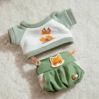 Cute Cotton Doll Clothes Set 20cm Naked Doll Girl Gift Toy Non-Attribute Frizz Hair Plush Doll Clothing Ensemble For Ages Three And Above sku image 2
