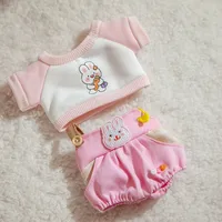 Cute Cotton Doll Clothes Set 20cm Naked Doll Girl Gift Toy Non-Attribute Frizz Hair Plush Doll Clothing Ensemble For Ages Three And Above sku image 3
