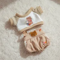 Cute Cotton Doll Clothes Set 20cm Naked Doll Girl Gift Toy Non-Attribute Frizz Hair Plush Doll Clothing Ensemble For Ages Three And Above sku image 4
