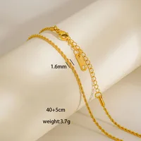 Wholesale Jewelry Solid Color Basic Simple Style 304 Stainless Steel 18K Gold Plated Necklace sku image 32