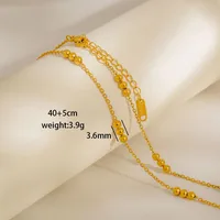 Wholesale Jewelry Solid Color Basic Simple Style 304 Stainless Steel 18K Gold Plated Necklace sku image 46