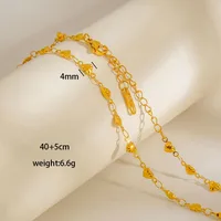 Wholesale Jewelry Solid Color Basic Simple Style 304 Stainless Steel 18K Gold Plated Necklace sku image 57