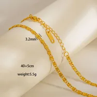 Wholesale Jewelry Solid Color Basic Simple Style 304 Stainless Steel 18K Gold Plated Necklace sku image 45