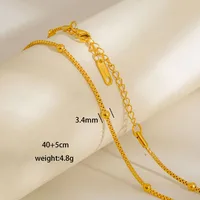 Wholesale Jewelry Solid Color Basic Simple Style 304 Stainless Steel 18K Gold Plated Necklace sku image 40