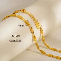 Wholesale Jewelry Solid Color Basic Simple Style 304 Stainless Steel 18K Gold Plated Necklace sku image 62