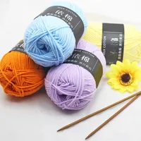 Four-Ply Milk Cotton Mixed Yarn Doll Baby Yarn Children's Wool Yarn Knitting Crochet Soft Fabric Material For Toys And Kids main image 2