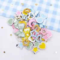 Zhenno Computer Embroidery Label Five-Pointed Star Butterfly Knot Self-Adhesive Patch Clothing Accessory Badge Embroidered Fabric Patch main image 3