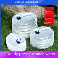 Outdoor Camping Portable Large Capacity Foldable Water Bucket Handheld With Faucet Bucket PE Material Other Automotive Safety Supplies main image 1