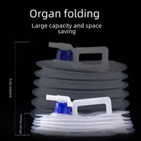 Outdoor Camping Portable Large Capacity Foldable Water Bucket Handheld With Faucet Bucket PE Material Other Automotive Safety Supplies main image 3