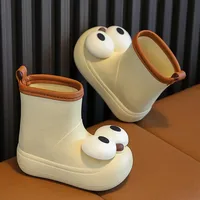 Bottes De Pluie Enfant Antidérapantes Imperméables À Motif De Yeux Grands Unisexe Bottines Mi-Mollet En EVA Pour Enfants main image 4