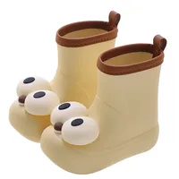 Cute Children's Rain Boots Anti-Slip Waterproof Cartoon Big Eyes Unisex Toddler Water Shoes Mid-Calf EVA Rain Boots For Kids main image 5