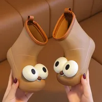 Bottes De Pluie Enfant Antidérapantes Imperméables À Motif De Yeux Grands Unisexe Bottines Mi-Mollet En EVA Pour Enfants sku image 18