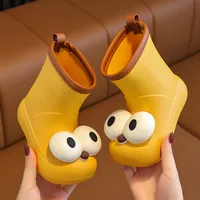 Bottes De Pluie Enfant Antidérapantes Imperméables À Motif De Yeux Grands Unisexe Bottines Mi-Mollet En EVA Pour Enfants sku image 20