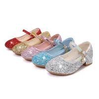 Girls High Heel Shoes Children's Fashion Piano Show Performance Shiny Sequins Princess Shoes Synthetic Leather Uppers Rubber Soles main image 5