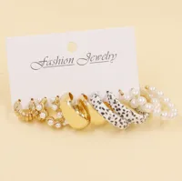 1 Set Fashion Triangle Heart Shape Butterfly Artificial Crystal Imitation Pearl Alloy Women's Earrings sku image 27