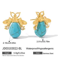 Bee Casual Elegant Vacation 316 Stainless Steel  Ear Studs sku image 2