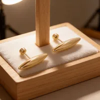 1 Pair Pentagram Round Heart Shape Simple Style 304 Stainless Steel 18K Gold Plated Ear Studs sku image 14