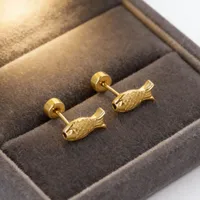 1 Pair Pentagram Round Heart Shape Simple Style 304 Stainless Steel 18K Gold Plated Ear Studs sku image 8