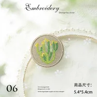 Fresh Small Size Plant Floral Embroidery Patch DIY Earring Decorative Sticker Sakura Rose Stitching Patch Computer Embroidery Line sku image 3