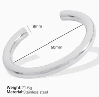 Couleur Unie Style IG Style Simple Plaqué Or 16 Carats Or Blanc Plaqué Plaqué Or Acier Inoxydable 304 Bracelet En Masse main image 10