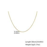 Bijoux En Gros Couleur Unie De Base Style Simple Acier Inoxydable 304 Plaqué Or 18K Collier sku image 7