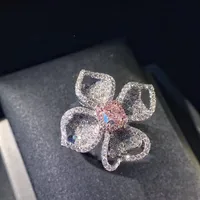 Fashion Copper Flower Diamond Gem Women'S sku image 4