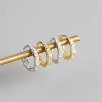 Géométrique Mode Argent Sterling 925 Gemme Placage Des Boucles D'Oreilles Boucles D'Oreilles main image 4