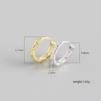 Géométrique Mode Argent Sterling 925 Gemme Placage Des Boucles D'Oreilles Boucles D'Oreilles main image 2