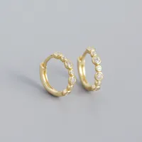 Geometric Fashion 925 Sterling Silver Gem Plating Earrings sku image 2