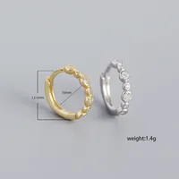 Geometric Fashion 925 Sterling Silver Gem Plating Earrings main image 2