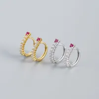 Geometric Fashion Gem Plating Earrings main image 5