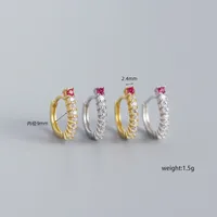 Géométrique Mode Gemme Placage Des Boucles D'Oreilles main image 2