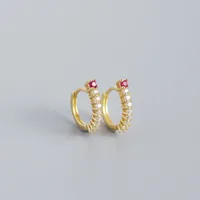 Geometric Fashion Gem Plating Earrings sku image 2