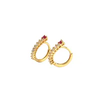 Geometric Fashion Gem Plating Earrings main image 1