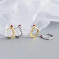 Géométrique Mode Gemme Placage Des Boucles D'Oreilles main image 3