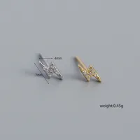 Fashion Lightning Plating Gem Earrings Ear Studs main image 2