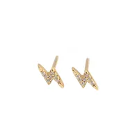 Fashion Lightning Plating Gem Earrings Ear Studs main image 1