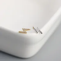 Fashion Lightning Plating Gem Earrings Ear Studs main image 4