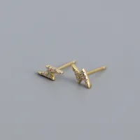 Fashion Lightning Plating Gem Earrings Ear Studs sku image 2