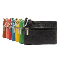 Women'S Coffee Royal Blue Apricot Solid Color Leather Zipper Coin Purses main image 1