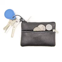 Women'S Coffee Royal Blue Apricot Solid Color Leather Zipper Coin Purses main image 4