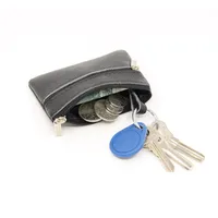 Women'S Coffee Royal Blue Apricot Solid Color Leather Zipper Coin Purses main image 5