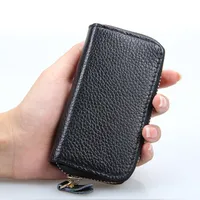 Wholesale Cowhide Key Case Key Case Women's Coin Purse Card Case Zipper Multi-function Key Case main image 2
