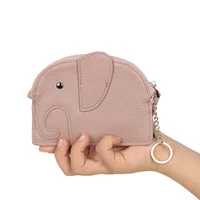 Women'S Light Blue Grey Black Animal Leather Zipper Coin Purses main image 1
