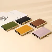 Unisex Rose Red Purple Red Solid Color Leather Card Holders main image 3
