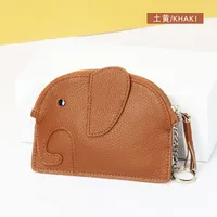 Women'S Light Blue Grey Black Animal Leather Zipper Coin Purses sku image 10