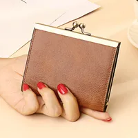 Unisex Rose Red Purple Red Solid Color Leather Card Holders main image 1